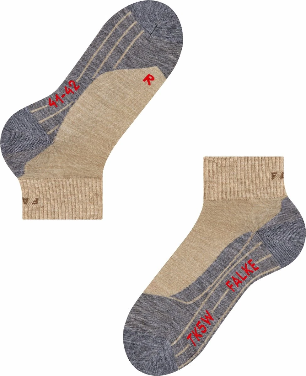 FALKE TK5 Wander Short Wandelen Anti Blaren, Anti Zweet Merino Wol Dames Sportsokken Beige - Maat 39-40 16 FALKE TK5 Wander Short Wandelen Anti Blaren, Anti Zweet Merino Wol Dames Sportsokken Beige - Maat 39-40 - Afbeelding 14