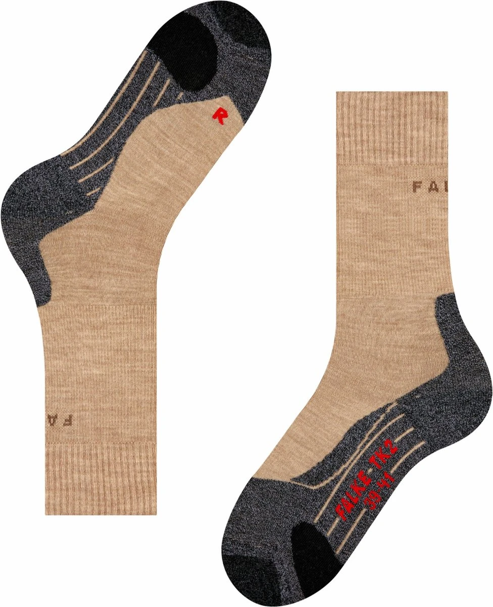 FALKE TK2 Explore Wandelen Anti Blaren, Anti Zweet Merino Wol Dames Sportsokken Beige - Maat 39-40 18 FALKE TK2 Explore Wandelen Anti Blaren, Anti Zweet Merino Wol Dames Sportsokken Beige - Maat 39-40 - Afbeelding 16