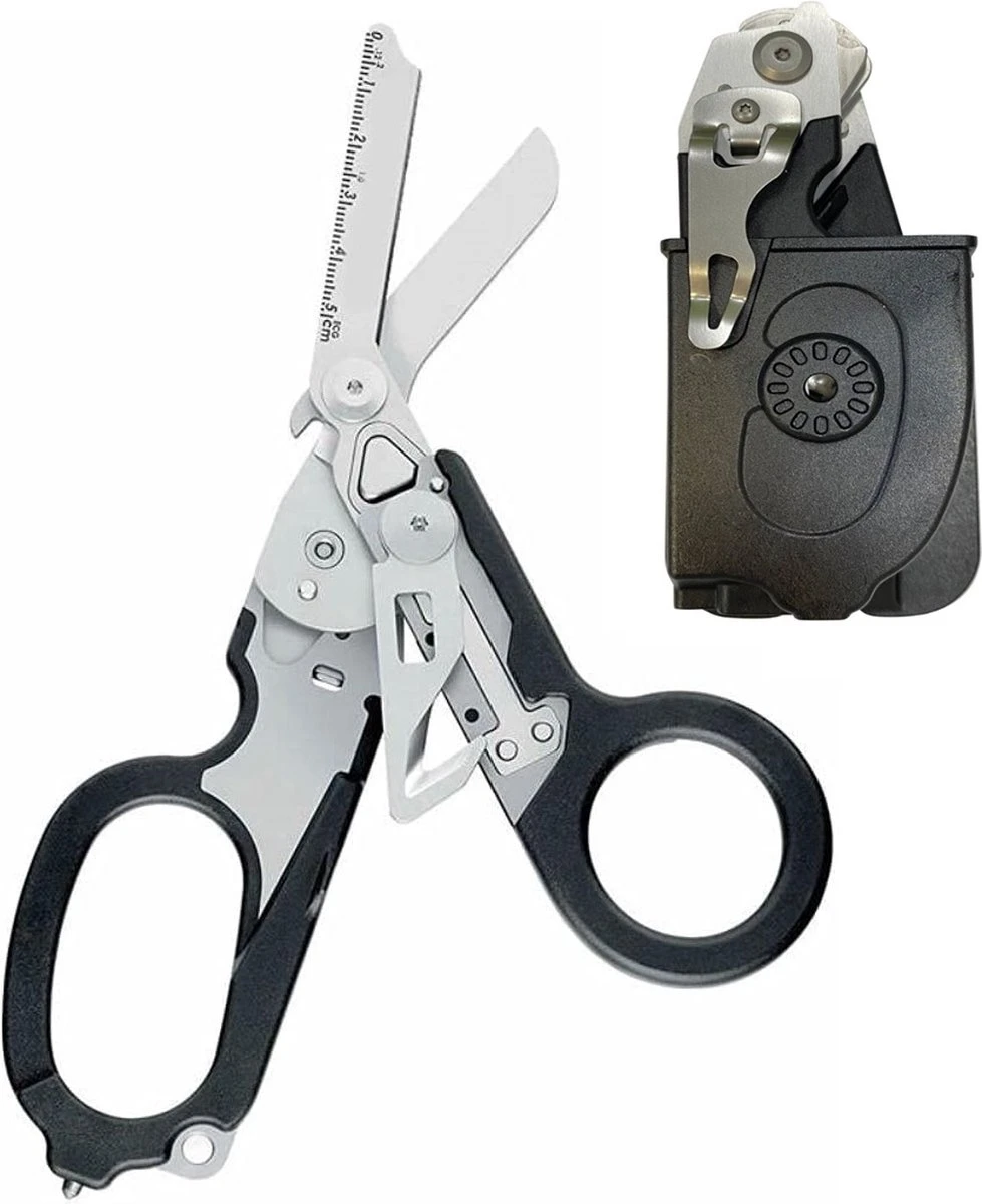 Medische Schaar Inc. Draaghoes - EHBO - Lifehammer - Verpleegkundige - Verbandschaar - Traumaschaar - Gordelsnijder - Survival Multitool Zakmes 3 Medische Schaar Inc. Draaghoes - EHBO - Lifehammer - Verpleegkundige - Verbandschaar - Traumaschaar - Gordelsnijder - Survival Multitool Zakmes