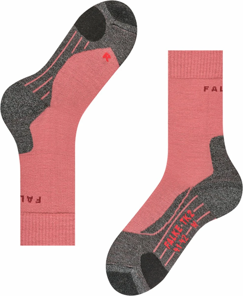FALKE TK2 Explore Wandelen Anti Blaren, Anti Zweet Merino Wol Dames Sportsokken Rood - Maat 39-40 11 FALKE TK2 Explore Wandelen Anti Blaren, Anti Zweet Merino Wol Dames Sportsokken Rood - Maat 39-40 - Afbeelding 9