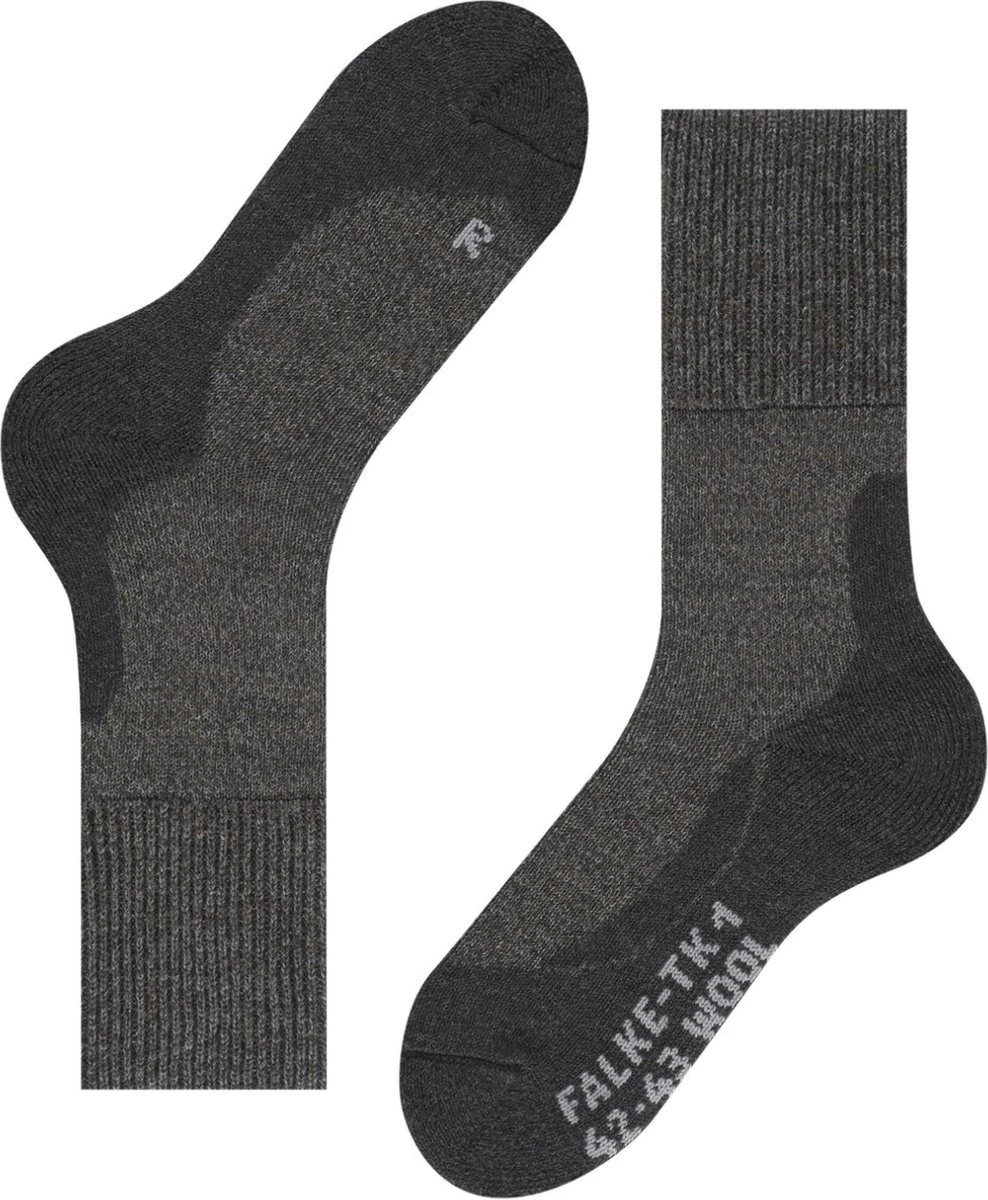 FALKE TK1 Adventure Wool Wandelen Anti Blaren, Anti Zweet Merino Wol Heren Sportsokken Grijs - Maat 42-43 13 FALKE TK1 Adventure Wool Wandelen Anti Blaren, Anti Zweet Merino Wol Heren Sportsokken Grijs - Maat 42-43 - Afbeelding 11