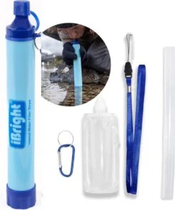IBright Complete Set Waterfilter -Survival Outdoor Water Straw - BPA-vrij - 1500 Liter Schone Water